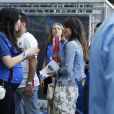 Exclusif - Sidonie Biémont, compagne d'Adil Rami, enceinte au Stade de France le 10 juillet 2016 pour la finale de l'Euro entre la France et le Portugal © Stéphane Allaman/Bestimage