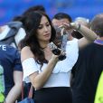 Sidonie Biémont, enceinte, lors de France-Irlande à l'Euro 2016 à Lyon le 26 juin 2016. © Cyril Moreau/Bestimage