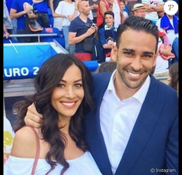 Sidonie Biémont, compagne d'Adil Rami, a accouché le 7 septembre 2016 de jumeaux, Zayn et Madi. Photo Instagram lors de l'Euro 2016.