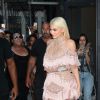 Kylie Jenner rocks Pantone's Color of the Year wearing a Balmain Lush Silk Tassel Dress paired with heels as she leaves her New York Airbnb Rental for another NYFW show in New York, NY, USA on September 9, 2016. Photo by GSI/ABACAPRESS.COM09/09/2016 - New York