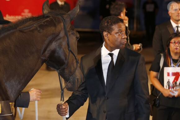 Denzel Washington lors de l'avant-première de The Magnificent Seven (Les Sept Mercenaires) d'Antoine Fuqua en clôture de la 73e Mostra de Venise, le 10 septembre 2016. © Future-Image/Zuma Press/Bestimage