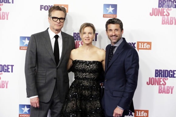 Colin Firth, Renée Zellweger et Patrick Dempsey - Première du film ''Bridget Jones' Baby'' à Madrid, Espagne, le 9 septembre 2016.