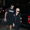 Amber Rose et le danseur Maksim Chmerkovskiy prennent un avion à l'aéroport LAX, Los Angeles, le 5 septembre 2016