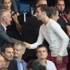 Didier Deschamps, Louis Sarkozy  au match de Ligue des champions Psg contre Arsenal au Parc des Princes à Paris le 13 septembre 2016. © Cyril Moreau/Bestimage