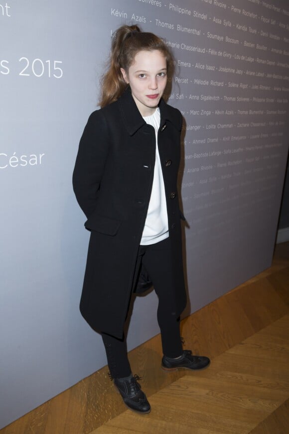 Solène Rigot - Photocall de la soirée des "Révélations César 2015" au salon Chaumet à Paris le 12 janvier 2015.
