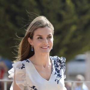 La reine Letizia d'Espagne inaugurait officiellement l'année scolaire 2016-2017 à l'école Ginés Morata d'Almeria, en Andalousie, le 13 septembre 2016.