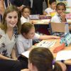 La reine Letizia d'Espagne inaugurait officiellement l'année scolaire 2016-2017 à l'école Ginés Morata d'Almeria, en Andalousie, le 13 septembre 2016.