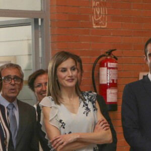 La reine Letizia d'Espagne inaugurait officiellement l'année scolaire 2016-2017 à l'école Ginés Morata d'Almeria, en Andalousie, le 13 septembre 2016.