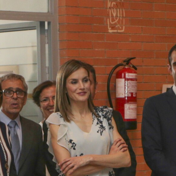 La reine Letizia d'Espagne inaugurait officiellement l'année scolaire 2016-2017 à l'école Ginés Morata d'Almeria, en Andalousie, le 13 septembre 2016.