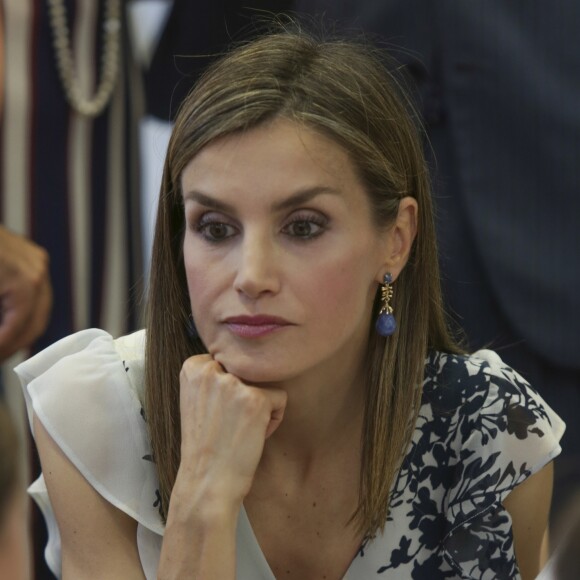 La reine Letizia d'Espagne inaugurait officiellement l'année scolaire 2016-2017 à l'école Ginés Morata d'Almeria, en Andalousie, le 13 septembre 2016.