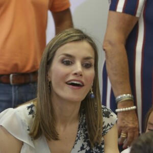 La reine Letizia d'Espagne inaugurait officiellement l'année scolaire 2016-2017 à l'école Ginés Morata d'Almeria, en Andalousie, le 13 septembre 2016.