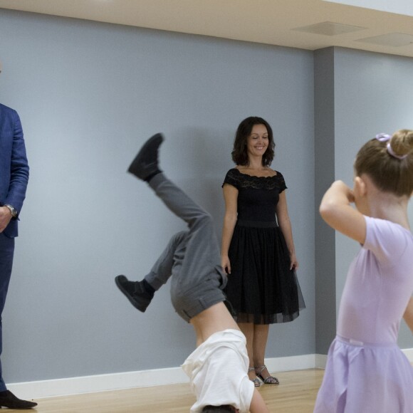 Le prince William, duc de Cambridge, en visite à la Caius House, un centre pour les jeunes à Londres dans le quartier de Battersea le 14 septembre 2016.