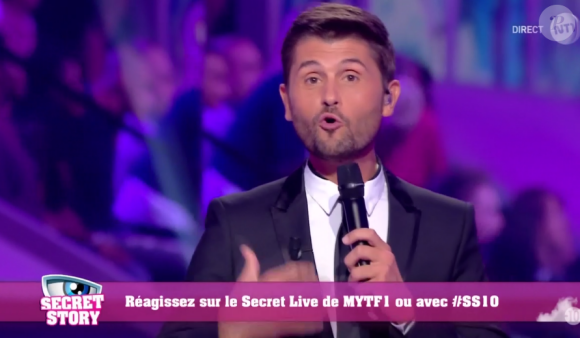 Christophe Beaugrand lors de l'Hebdo - "Secret Story 10" sur NT1. "Hebdo" du 15 septembre 2016.