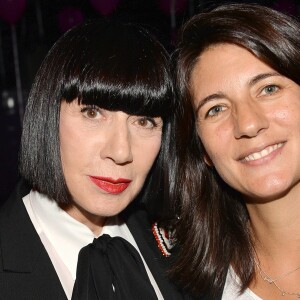 Chantal Thomass et Estelle Denis à la soirée "Chantal Thomass Damart" au club Les Bains. La célèbre créatrice de mode s'est associée à Damart pour designer une collection de lingerie mise en vente en hiver 2016. Paris, le 15 septembre 2016. © Ramsamy Veeren/Bestimage