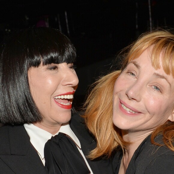 Chantal Thomass et Julie Depardieu à la soirée "Chantal Thomass Damart" au club Les Bains. La célèbre créatrice de mode s'est associée à Damart pour designer une collection de lingerie mise en vente en hiver 2016. Paris, le 15 septembre 2016. © Ramsamy Veeren/Bestimage