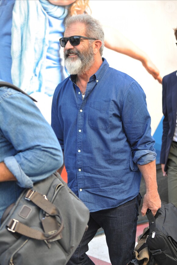 Mel Gibson quitte le 73e festival du film de Venise, La Mostra le 6 septembre 2016.