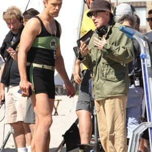 Justin Timberlake sur le tournage du nouveau film de Woody Allen à New York Le 16 Septembre 2016