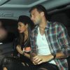 Nicole Scherzinger et son compagnon Grigor Dimitrov rentrent à leur hôtel après un dîner romantique au restaurant Sketch à Londres, le 21 juin 2016.