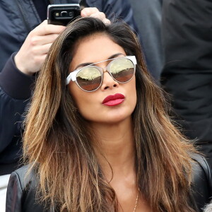 Exclusif - Nicole Scherzinger dans les tribunes de Roland Garros pour le match de son compagnon Grigor Dimitrov contre Viktor Troicki à Paris le 23 mai 2016