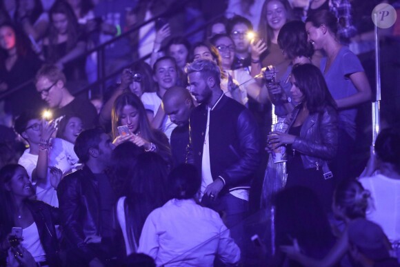 Matt Pokora (M Pokora), Ary Abittan au concert de Justin Bieber à l'AccorHotels Arena à Paris dans le cadre de sa tournée "Purpose World Tour", le 20 septembre 2016.