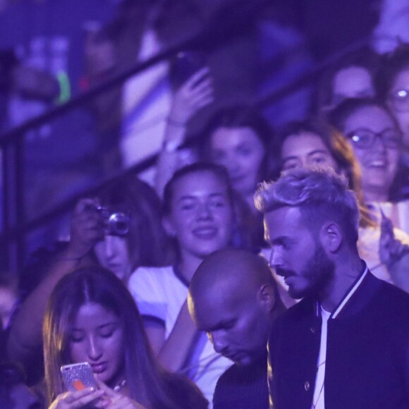 Matt Pokora (M Pokora), Ary Abittan au concert de Justin Bieber à l'AccorHotels Arena à Paris dans le cadre de sa tournée "Purpose World Tour", le 20 septembre 2016.