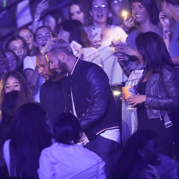 Matt Pokora (M Pokora), Ary Abittan au concert de Justin Bieber à l'AccorHotels Arena à Paris dans le cadre de sa tournée "Purpose World Tour", le 20 septembre 2016.