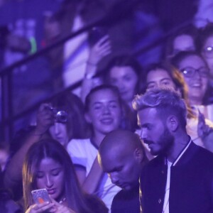 Matt Pokora (M Pokora), Ary Abittan au concert de Justin Bieber à l'AccorHotels Arena à Paris dans le cadre de sa tournée "Purpose World Tour", le 20 septembre 2016