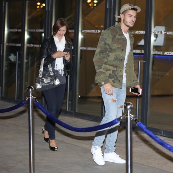 Exclusif - Baptiste Giabiconi arrive au concert de Justin Bieber à l'AccorHotels Arena à Paris dans le cadre de sa tournée "Purpose World Tour", le 20 septembre 2016.