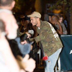 Exclusif - Baptiste Giabiconi arrive au concert de Justin Bieber à l'AccorHotels Arena à Paris dans le cadre de sa tournée "Purpose World Tour", le 20 septembre 2016.