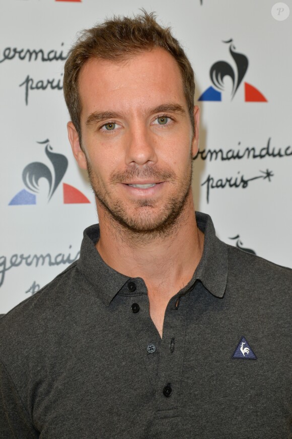 Richard Gasquet - Inauguration de la nouvelle boutique du coq sportif à Saint Germain à Paris le 21 septembre 2016. © Coadic Guirec/Bestimage