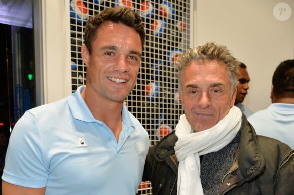 Dan Carter, Gérard Holtz - Inauguration de la nouvelle boutique du coq sportif à Saint Germain à Paris le 21 septembre 2016. © Coadic Guirec/Bestimage