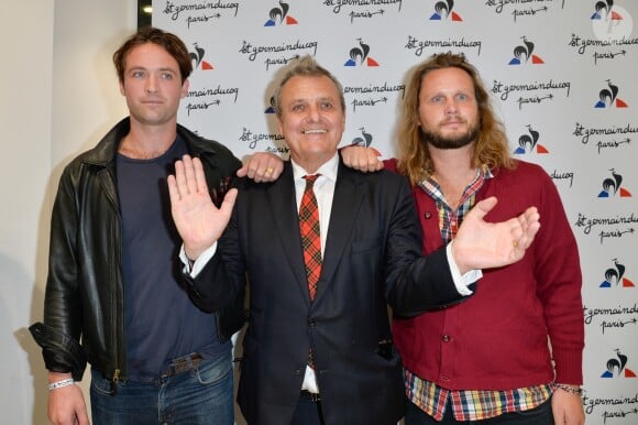 Louis-Marie de Castelbajac, Jean-Charles de Castelbajac et Guilhem de Castelbajac - Inauguration de la nouvelle boutique du coq sportif à Saint Germain à Paris le 21 septembre 2016. © Coadic Guirec/Bestimage