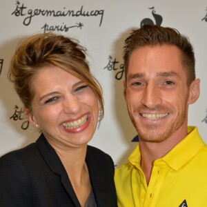 Amandine Bourgeois et David Lantin - Inauguration de la nouvelle boutique du coq sportif à Saint Germain à Paris le 21 septembre 2016. © Coadic Guirec/Bestimage