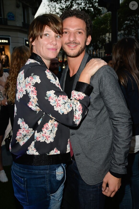 Maïtena Biraben et Vincent Dedienne - Inauguration de la nouvelle boutique du coq sportif à Saint Germain à Paris le 21 septembre 2016. © Coadic Guirec/Bestimage