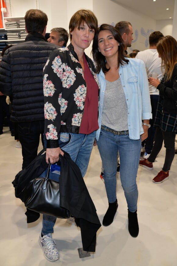 Maïtena Biraben et Estelle Denis - Inauguration de la nouvelle boutique du coq sportif à Saint Germain à Paris le 21 septembre 2016. © Coadic Guirec/Bestimage