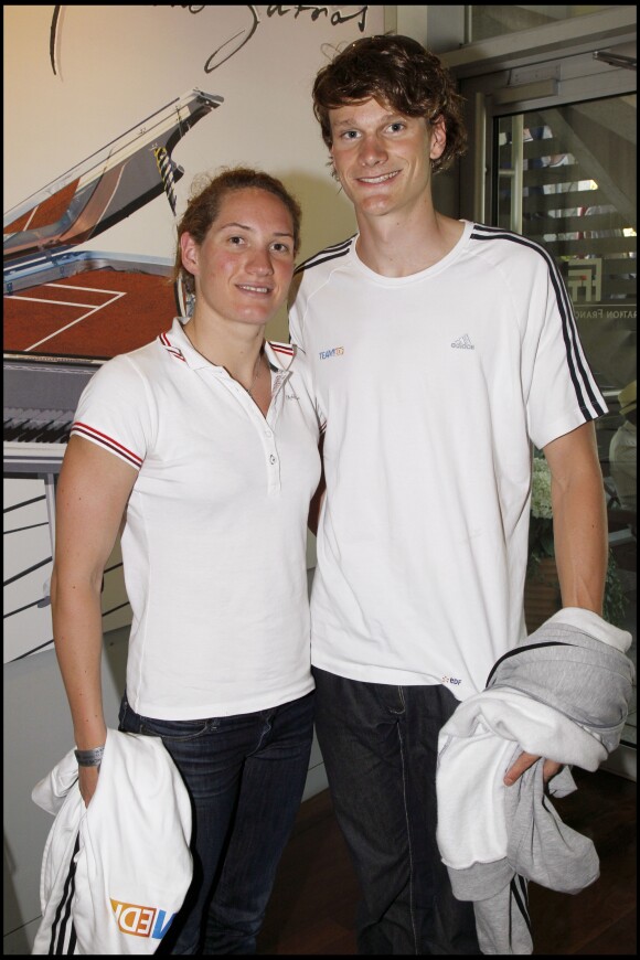 Camille Muffat et Yannick Agniel aux Internationaux de Roland Garros le 29 mai 2011