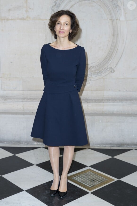 Audrey Azoulay au défilé de mode "Christian Dior", collection prêt-à-porter Printemps-Eté 2017 à Paris, le 30 septembre 2016. © Olivier Borde/Bestimage