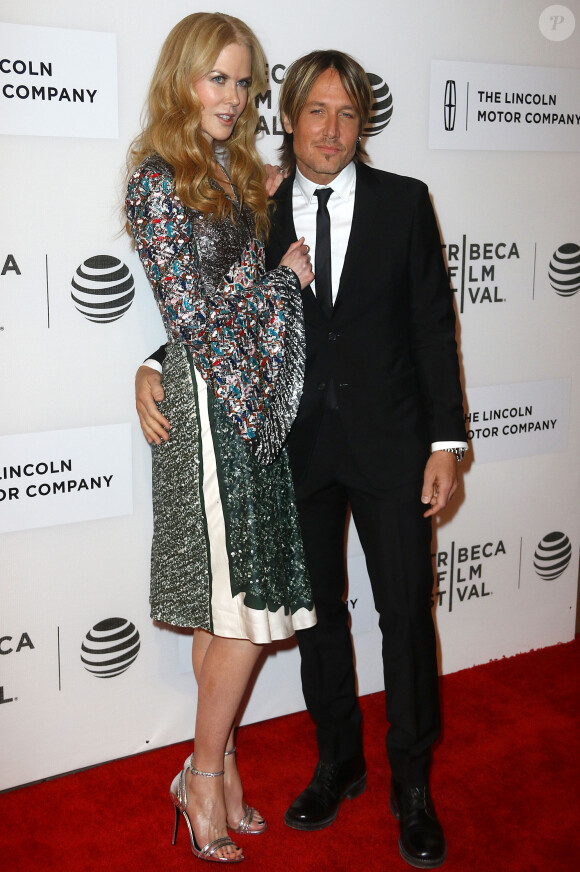 Nicole Kidman et son mari Keith Urban - Première du film 'The Family Fang' lors du festival du film de Tribeca à New York le 16 Avril 2016