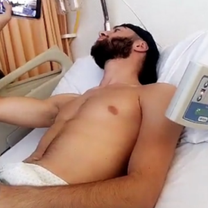Tarek Benattia à l'hôpital à Genève jpour une opération du genou, le 29 septembre 2016.