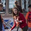 Le prince William et Kate Middleton, qui n'a pas hésité à tâter la marchandise, ont participé à bord du Highland Ranger à une partie de pêche pour la promotion de cette activité auprès des jeunes lors de leur visite de l'archipel Haida Gwaii le 30 septembre 2016, au septième et avant-dernier jour de leur tournée royale au Canada.