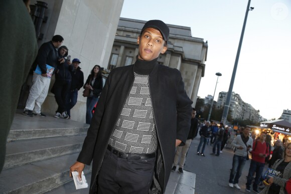 Le chanteur Stromae - Défilé de mode "Kenzo" collection prêt-à-porter Printemps-Eté 2017 lors de la Fashion Week de Paris à la Cité de l'architecture et du patrimoine au Trocadéro à Paris, France, le 4 octobre 2016. © Christophe Aubert via Bestimage
