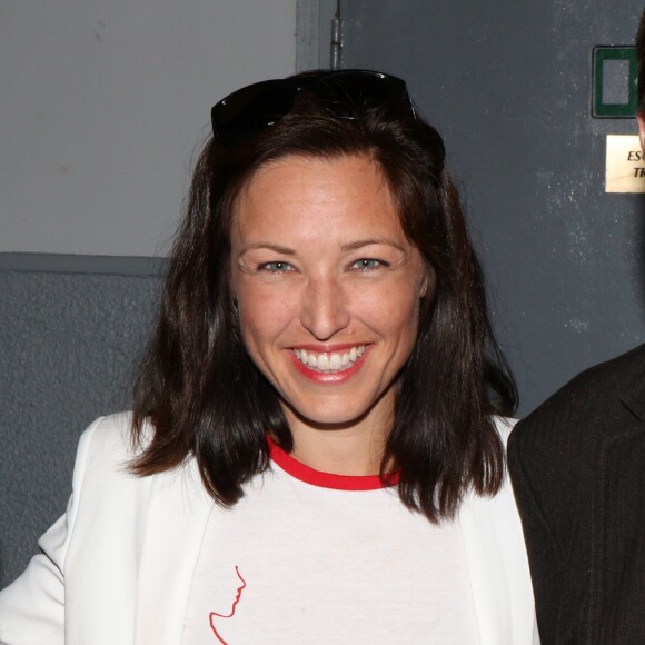 Natasha St-Pier, son mari Grégory Quillacq avec leur fils Bixente soutiennent l'association "Petit Coeur de Beurre" lors du week-end de la Cardiopathie Congénitale à la caserne des pompiers de Malar à Paris le 1er octobre 2016.