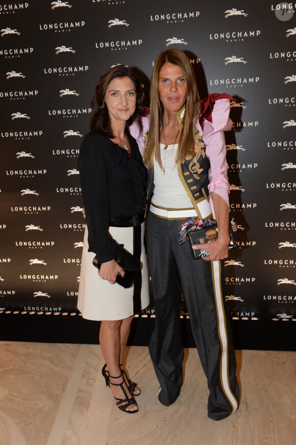 Sophie Delafontaine et Anna Dello Russo - Cocktail/dîner Longchamp à la boutique Longchamp, rue Saint-Honoré, à Paris, France, le 4 octobre 2016, lors de la Fashion Week de Paris © Rachid Bellak/Bestimage