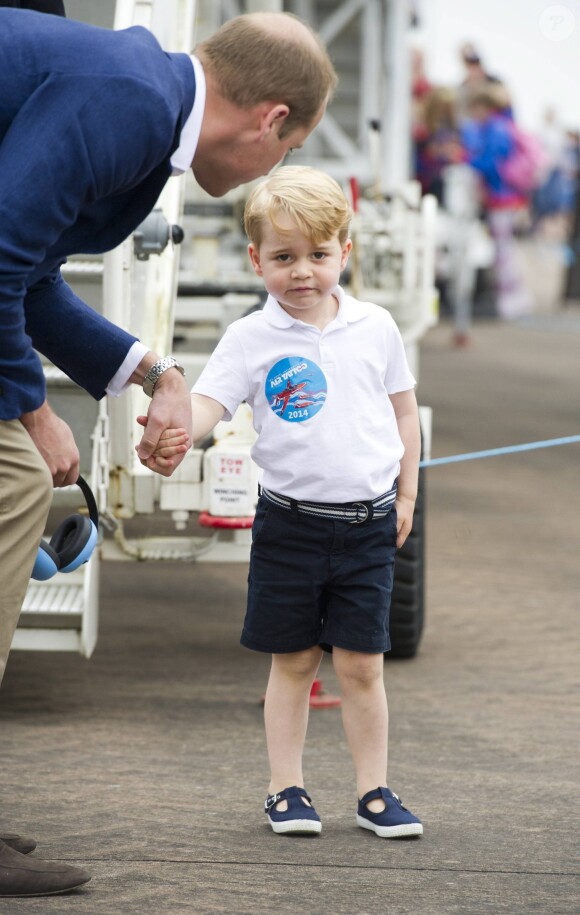 Le prince George de Cambridge lors du Royal International Air Tattoo à Fairford, son premier engagement officiel, le 8 juillet 2016.