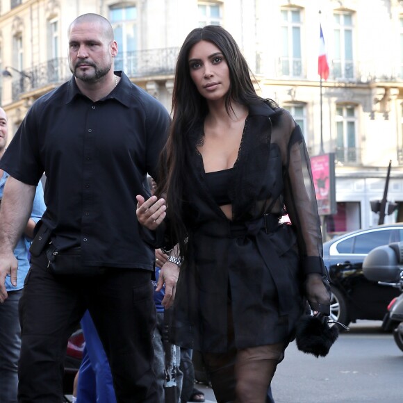 Pascal Duvier et Kim Kardashian au restaurant l'Avenue à Paris le 28 septembre 2016. © Cyril Moreau / Bestimage