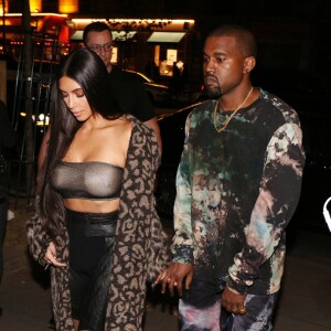 Kim Kardashian et son mari Kanye West à Paris le 29 septembre 2016.