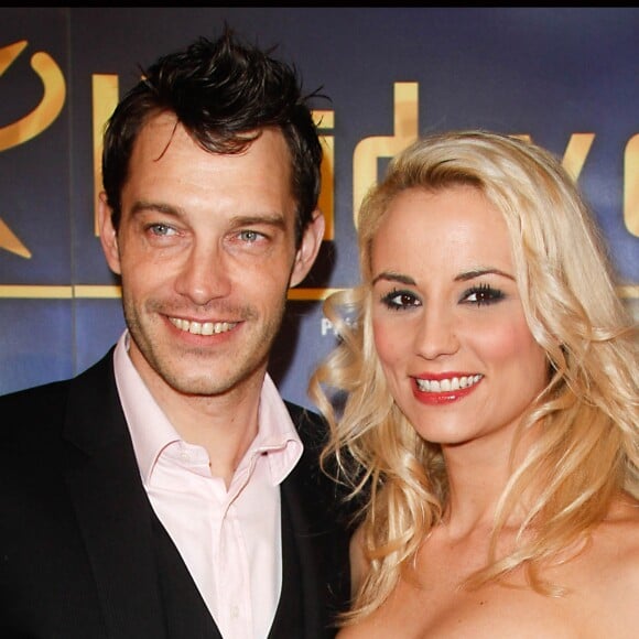 Bertrand Lacherie et Elodie Gossuin à la première d'Holiday On Ice au Zénith de Paris le 9 février 2012.