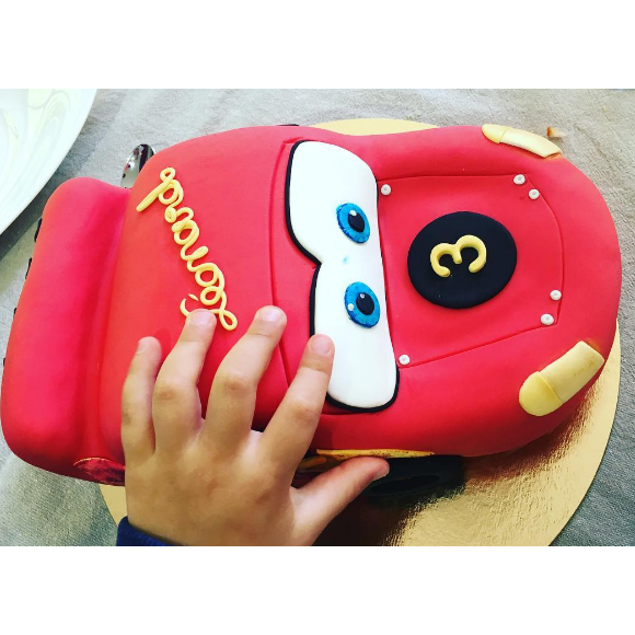 Le gâteau d'anniversaire de Léonard, pour ses trois ans.