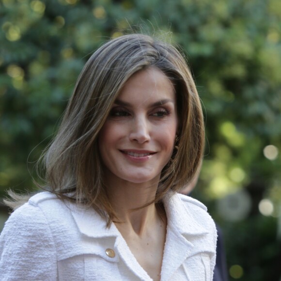 La reine Letizia d'Espagne lors du séminaire "Une nouvelle coopération ibéro-américaine" à la Maison de l'Amérique à Madrid le 10 octobre 2016