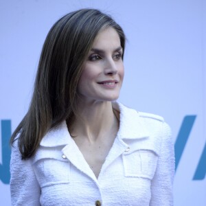 La reine Letizia d'Espagne lors du séminaire "Une nouvelle coopération ibéro-américaine" à la Maison de l'Amérique à Madrid le 10 octobre 2016